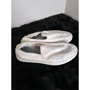 Allbirds Shoe Women 10 Wool Lounger Fluffs White Slip on Washable Merino Slipper